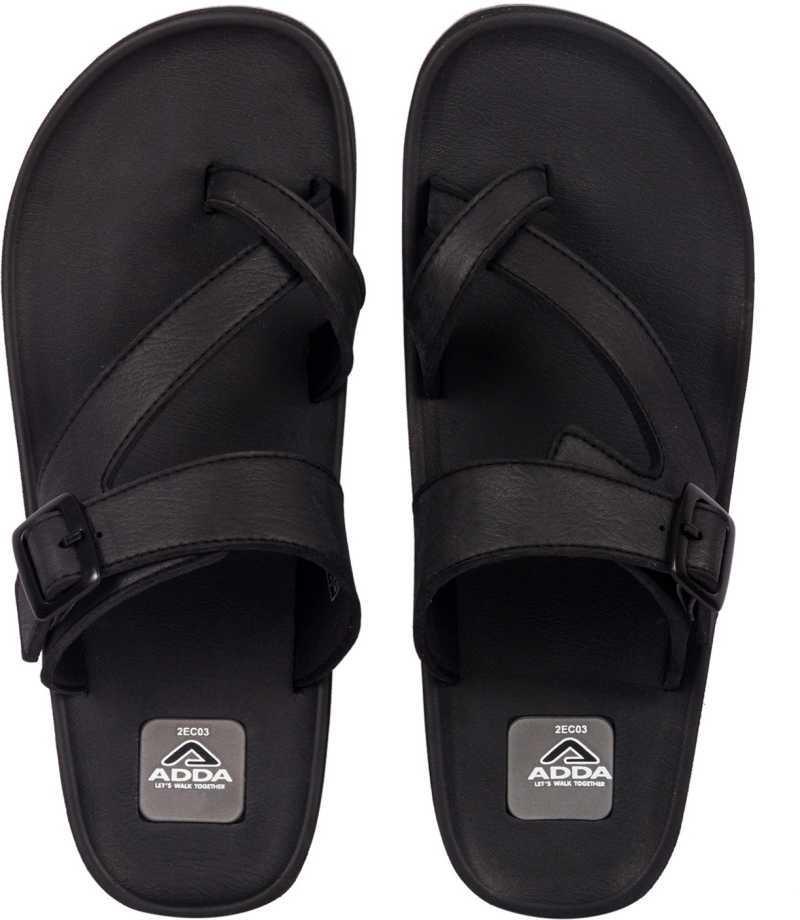 adda black slippers