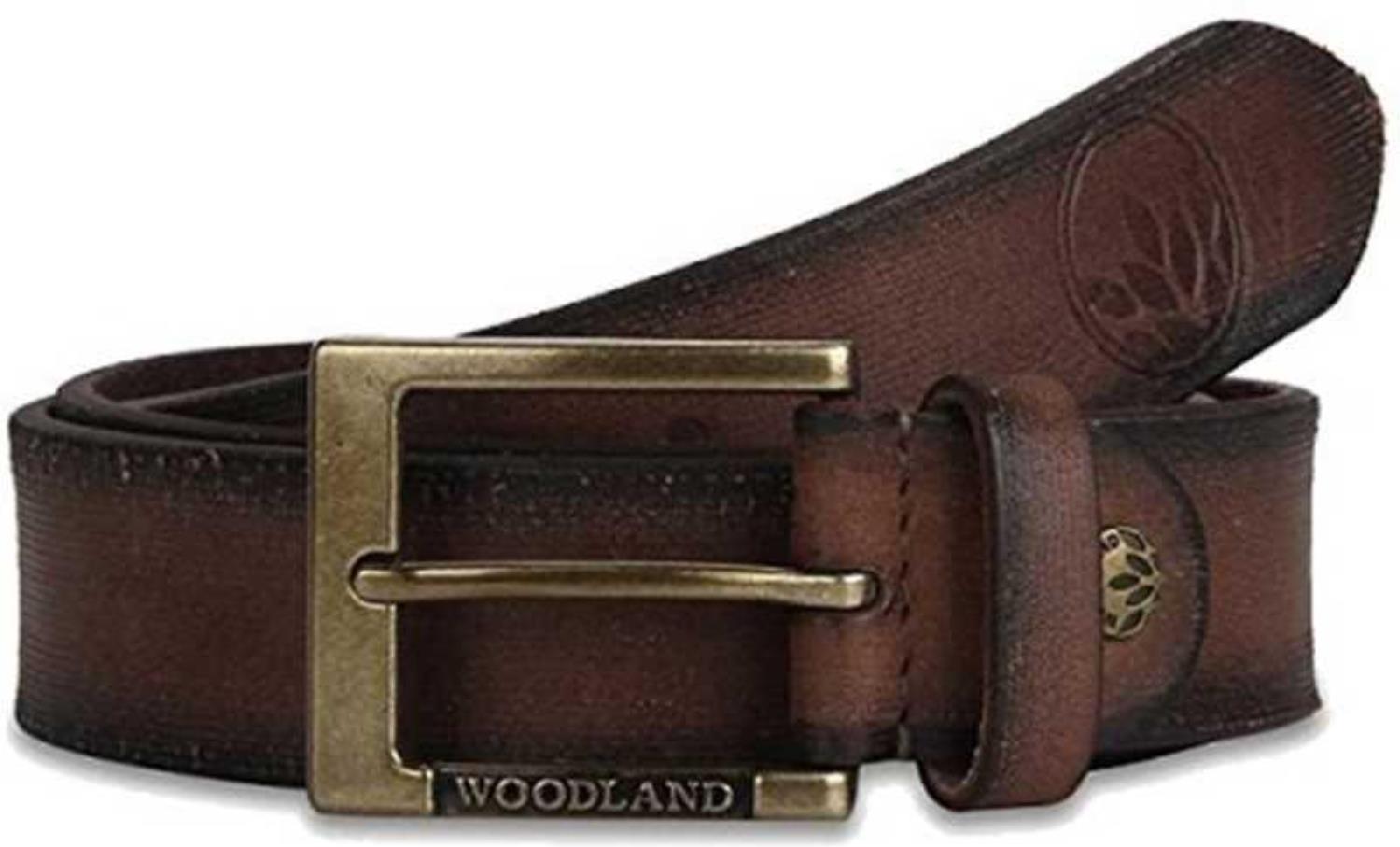 Woodland Brown Casual Leather Belt for Men