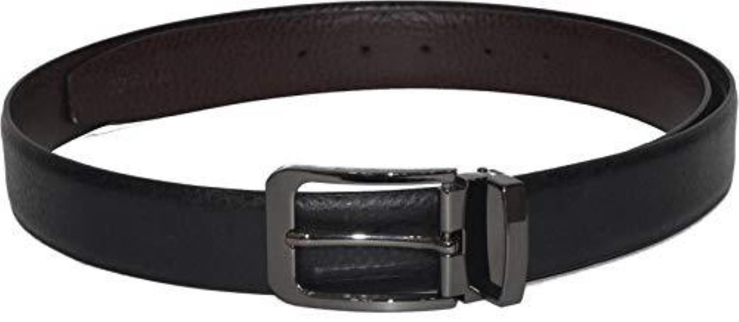 WOODLAND Men Casual Black, Brown Genuine Leather Reversible Belt