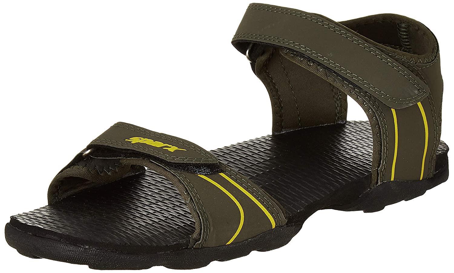 Sparx Brand Men s SS 703 Chappal Sandal Flip Flop Olive Yellow