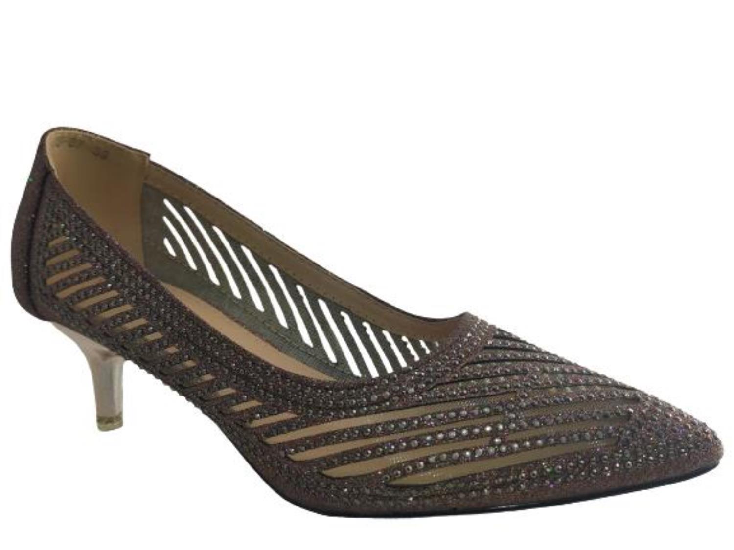 Buy online Women Copper Embellished Slip On Sandal from heels for Women by  Xe Looks for ₹689 at 57% off | 2024 Limeroad.com