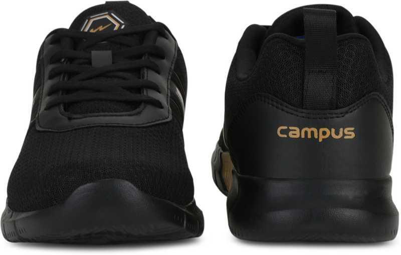 campus shoes black and golden