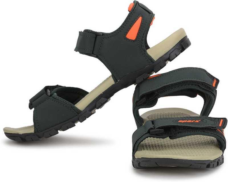 Sparx Brand Men s SS 492 Chappal Sandal Flip Flop Olive orange