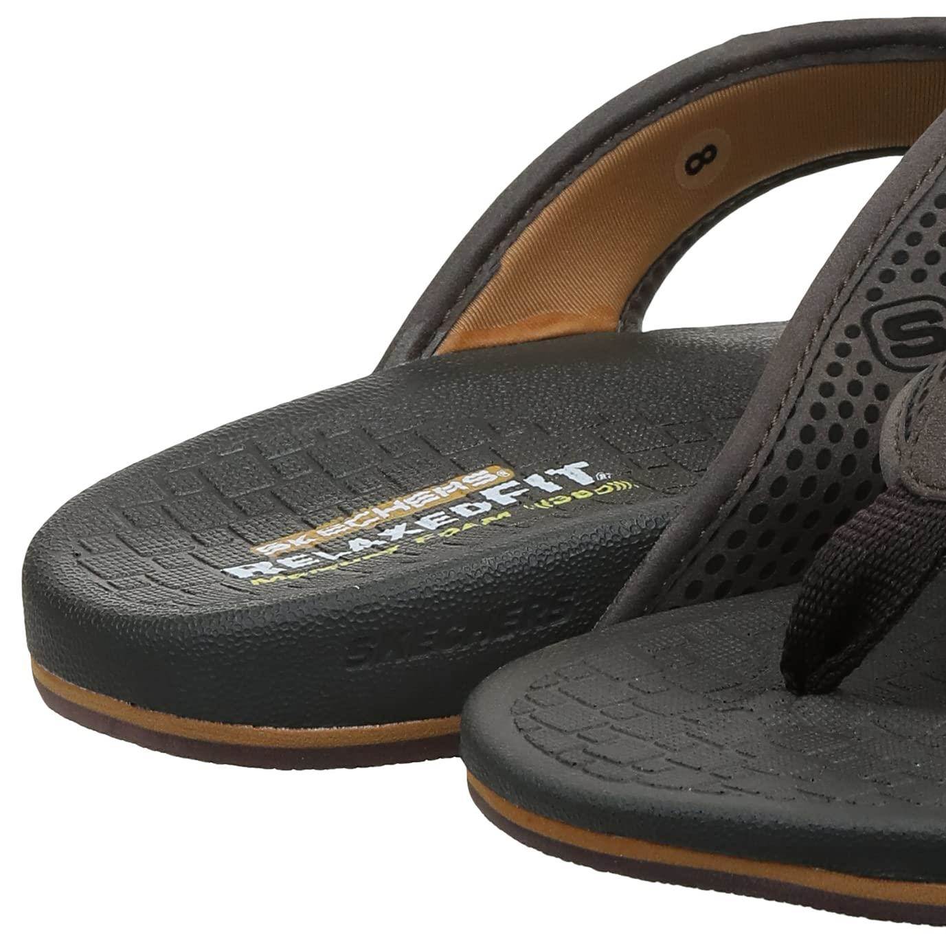 Skechers Brand Men s Pelem Emiro 360 Relaxedfit Memory Foam Flip