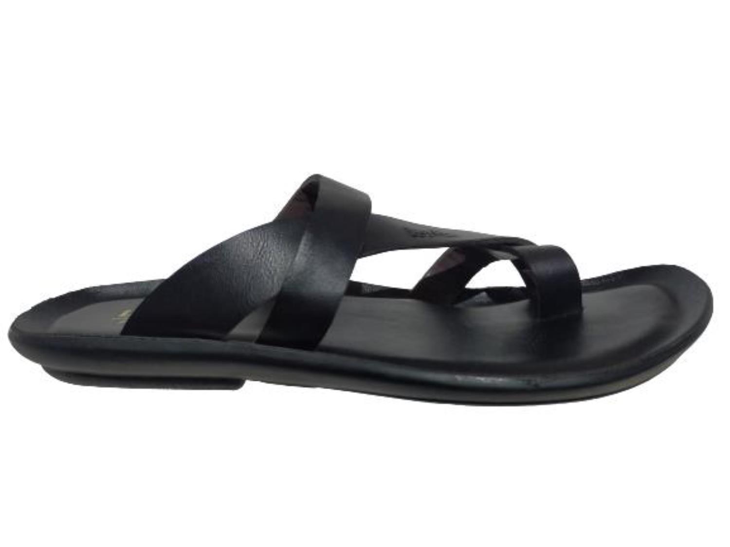 Leefox Brand men's IV-16 Chappal/Flipflop/Slippers (Black) :: RAJASHOES